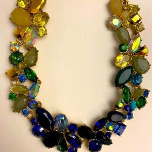 J Crew Factory Rainbow Crystal Necklace